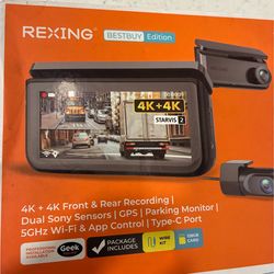 Rexing dash cam 4k front and rear recording