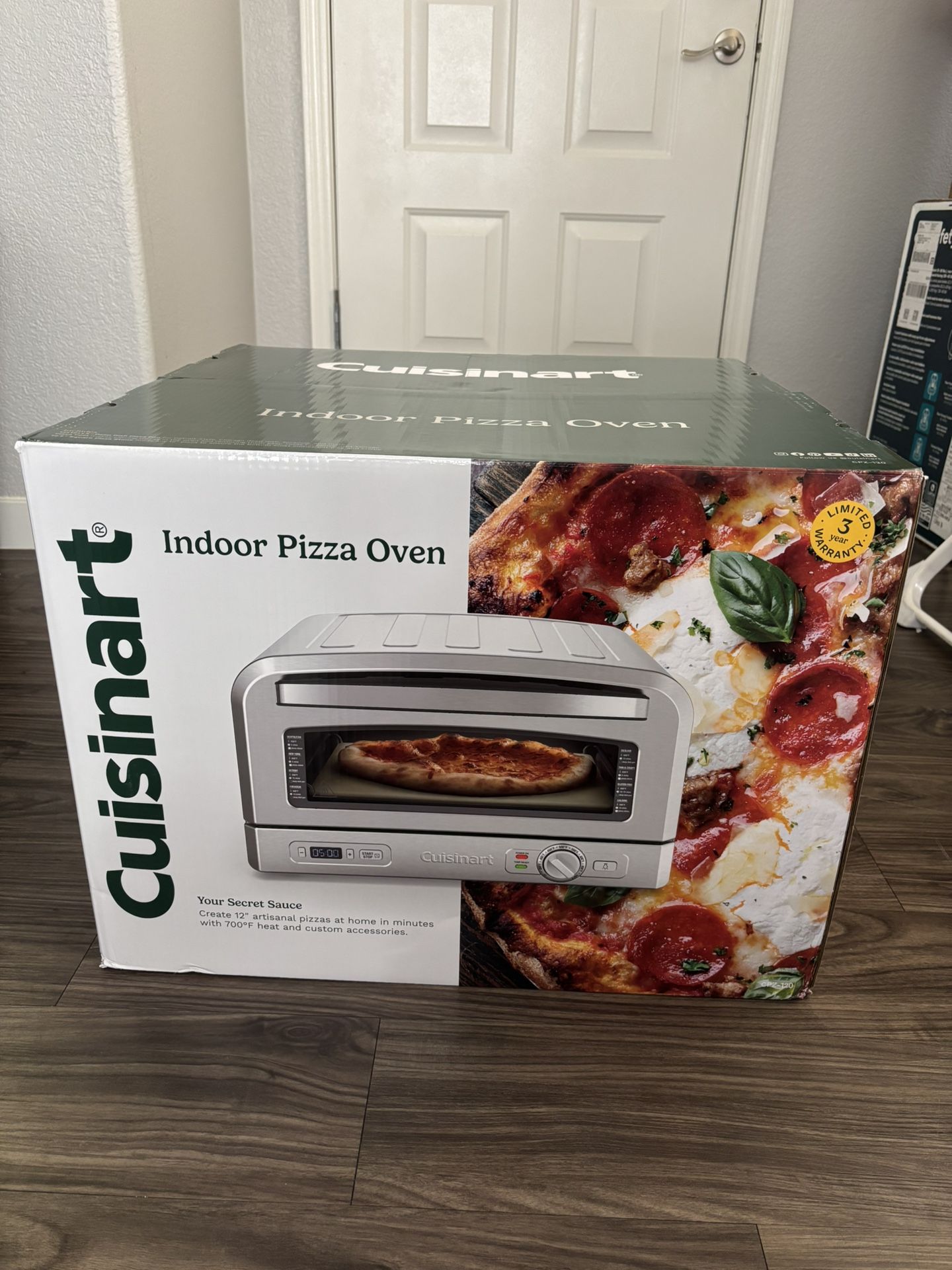 Cuisinart 12” Electric Indoor Pizza Oven with Accessories (Stainless Steel)
