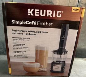 Keurig SimpleCafe Frother, Rechargeable Brand new