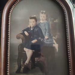 Vintage Frame.. With Two Children 