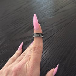 Tiffany & Co Black Titanium Ring Unisex Size 6