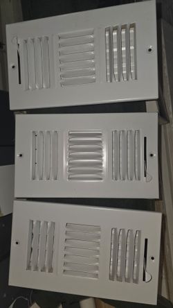 8 in. x 4 in. 3-Way Steel Wall/Ceiling Register in White