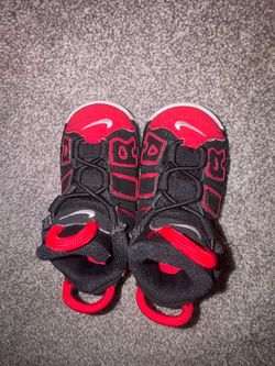 Toddler Nike air more uptempo 96 red toe