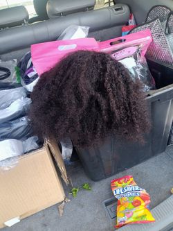100% Human Hair Half Wig Brown Tite Curls