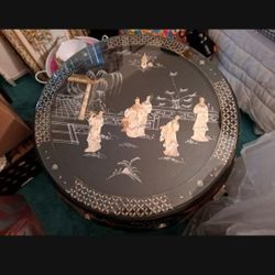 Chinese Table With 4 Stools
