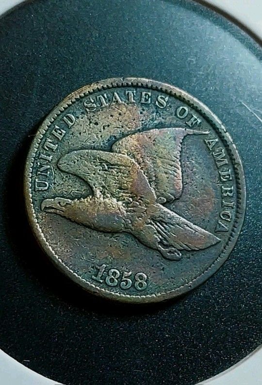 (Genuine) RARE: Amazing Collor**1858** Small Letters Flying Eagle Cent.