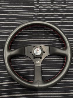 JDM Sport Steering Wheel with Horn Button Never Content / kEY!S ATC Steering Wheel Japan Authentic