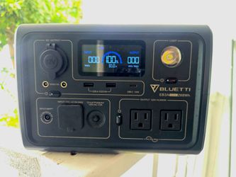 BLUETTI EB3A Portable Power Station 600W 268Wh 120V Wireless LED Light