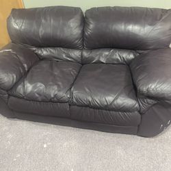 Love Seat And Chair 100% Leather 