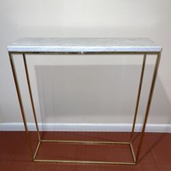Marble And Gold Consol Table 