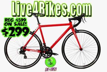 Road bikes aluminum Shimano components lots of sizes