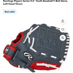 Left-handed Baseball Softball Glove 11.5"