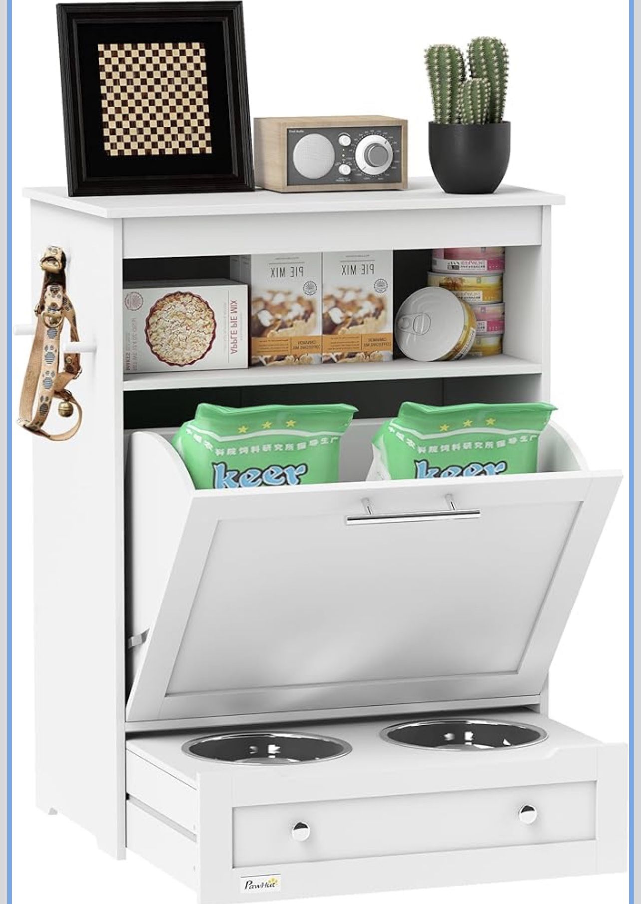 Dog Feeding Station with Storage