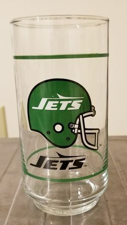 Vintage Mobil NFL Jets Glass