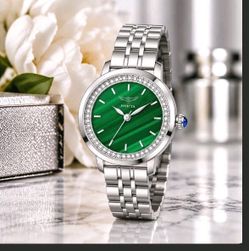 Invicta Wildflower I Women's 29mm Green Dial Silver Bracelet Watch 69923 New
