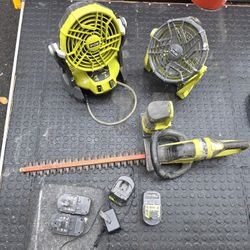 Mix of Ryobi tools and batteries - $100