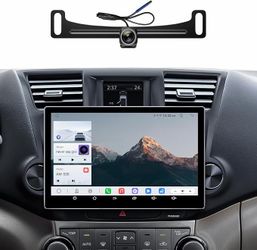 Car Radio Stereo Toyota Highlander 2008 2009, 2010, 2011, 2012, 2013 Wireless CarPlay Android Auto, 11.5” Touch Screen Head Units, Backup Camera