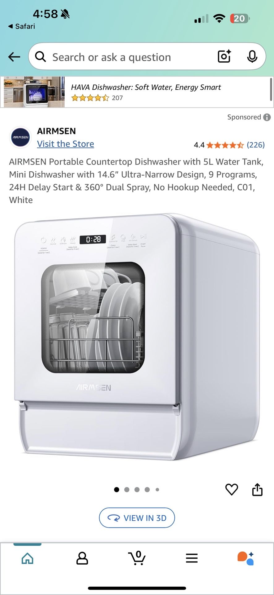 New Airmen’s Countertop Dishwasher