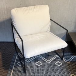 Metal Framed Sling Chair Off White - Room Essentials