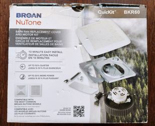 Broan NuTone QuicKit BKR60 bath fan replacement cover and motor kit