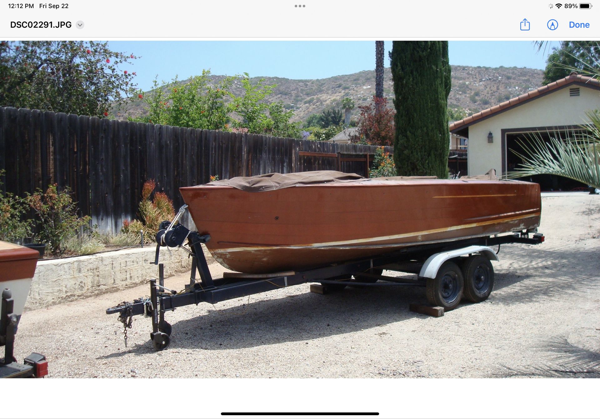 1960 Century Speed Boat With 327 Gray Marine Motor  Trailer Included (Fresh Water Only)