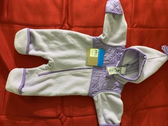 Baby fleece one piece footie NEW jacket coat pants in one .