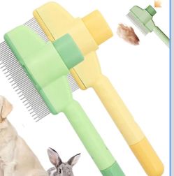 BRAND NEW 2PCS Pet Hair Removal Comb Flea Comb, Multifunctional Cat Brush with Release Button, Groom