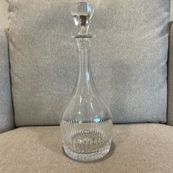 Vintage Crystal Glass Decanter With Stopper