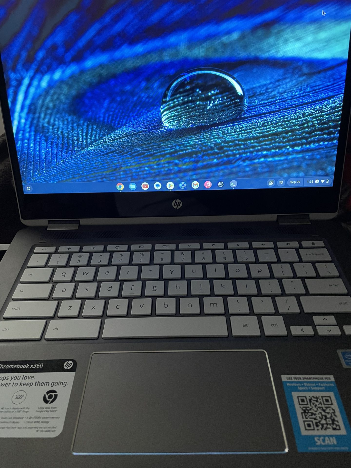 HP X360 Chromebook 128gb 