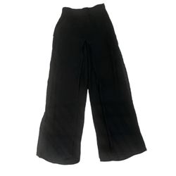 black wide-leg pants