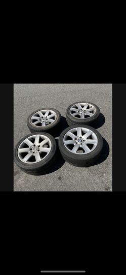 4 — 225/45r17 5x120 5x4.72 Stock Bmw Chevy Camaro S10 Wheels Rims Tires!!