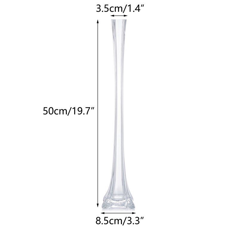 Eiffel Tower Vases, Clear Tall 20 inch vases, Tall Centerpieces