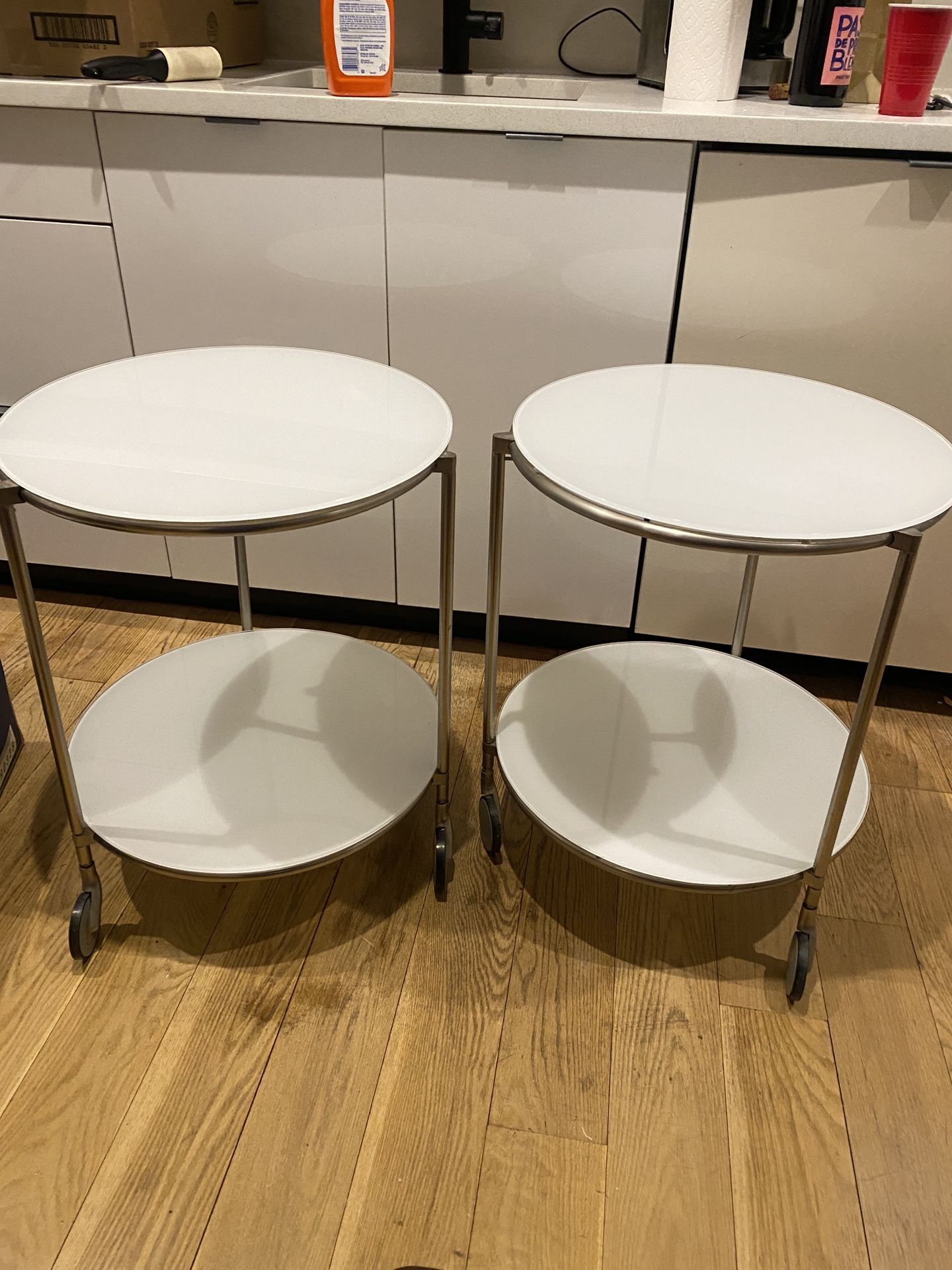 Discontinued IKEA Side Tables On Wheels