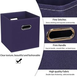 Fabric Storage Cubes (Navy Blue)