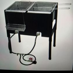 Fryer Dual Burner Tripe Basket Deep Fryer