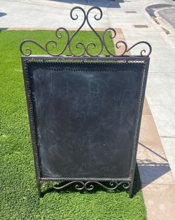 Sidewalk chalk board menu foldable