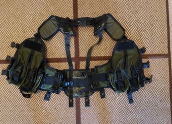 SPECIAL OPERATIONS EQUIPMENT ORIGINAL SOE OLD SCHOOL VINTAGE LBV PATROL VEST OD/BLK