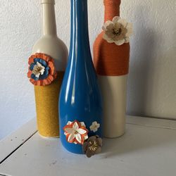 Fall Decor Wine Bottles