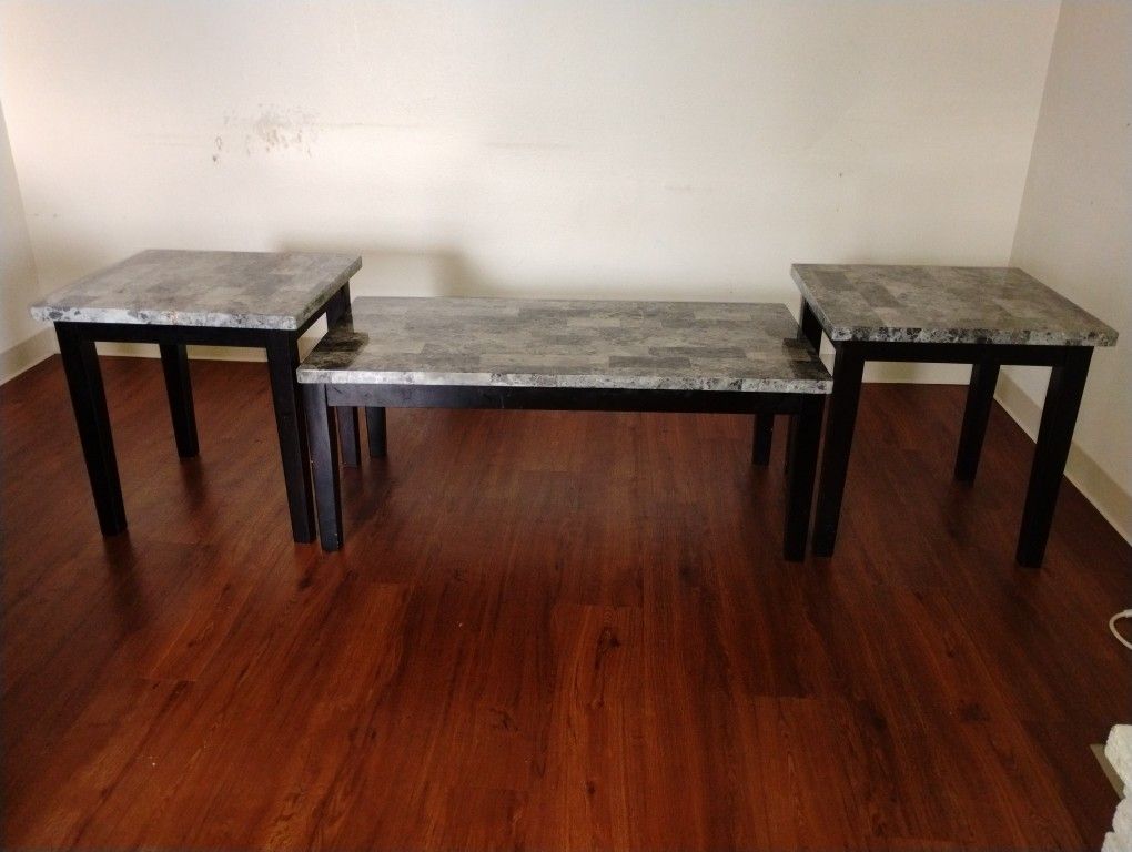Marble Coffee Table With End Tables