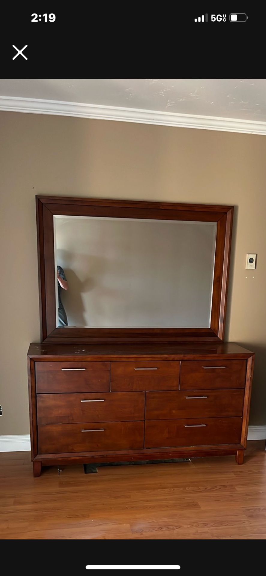 Solid Wood DRESSER and MIRROR 