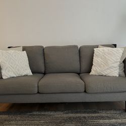 Modern Grey Sofa – Mid Century – MUST SELL FAST