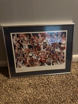 Framed Stan Kotzen Artist's Proof Miniature – Philadelphia 76ers Legends Composite AP/50