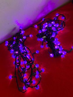 Two (2) Strands of Purple Halloween Lights For $5 - String For Indoor & Outdoor Use