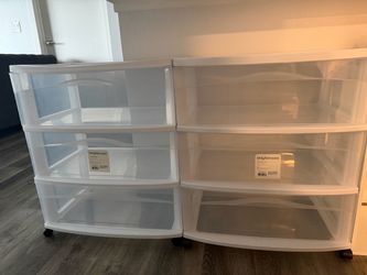 White Drawers/ Plastic Dressers