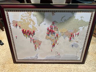 Large Magnetic Travel World Map