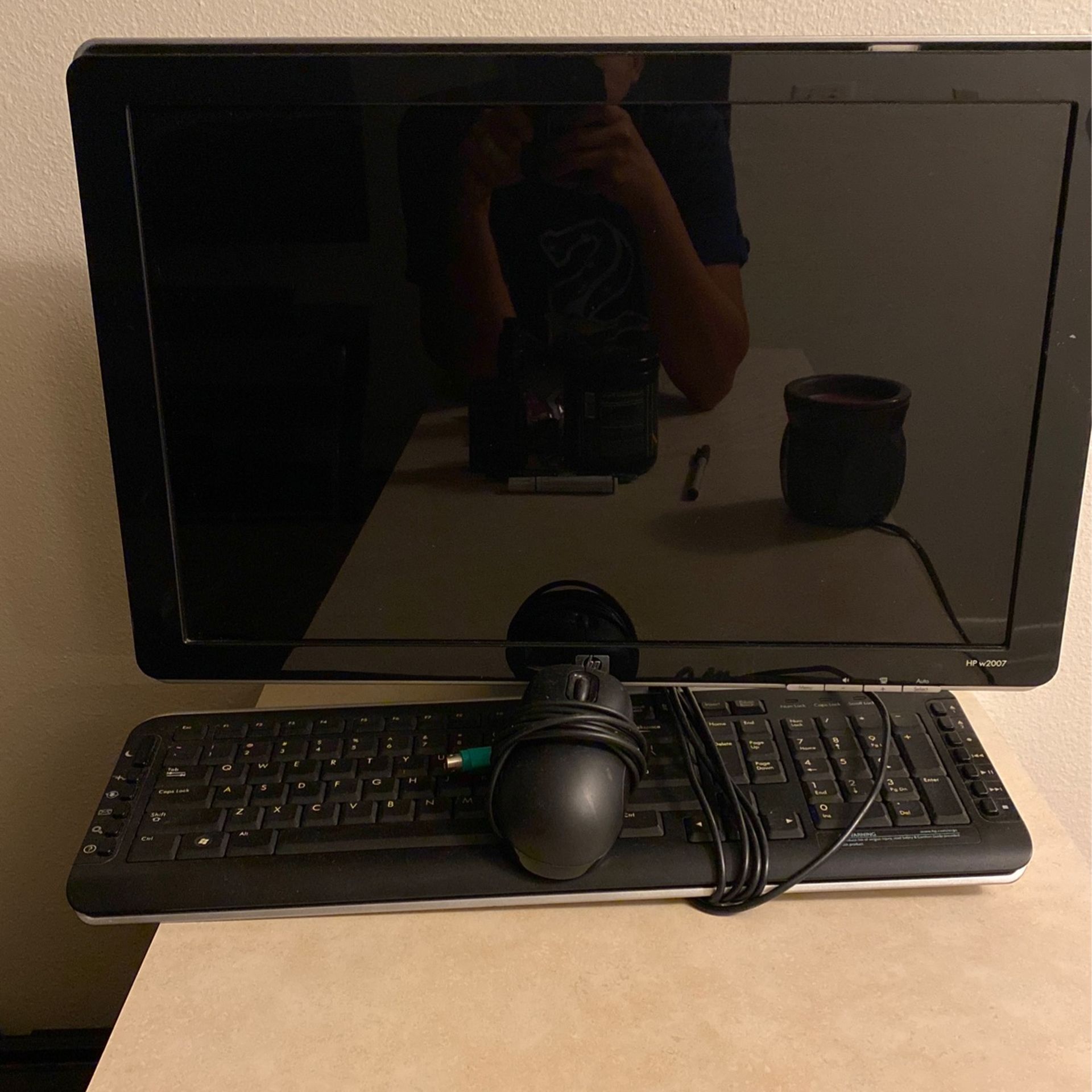 Computer Monitor, Keyboard And Mouse