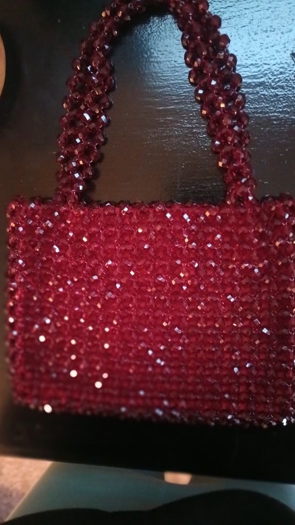 Czech Glass Beaded Purse