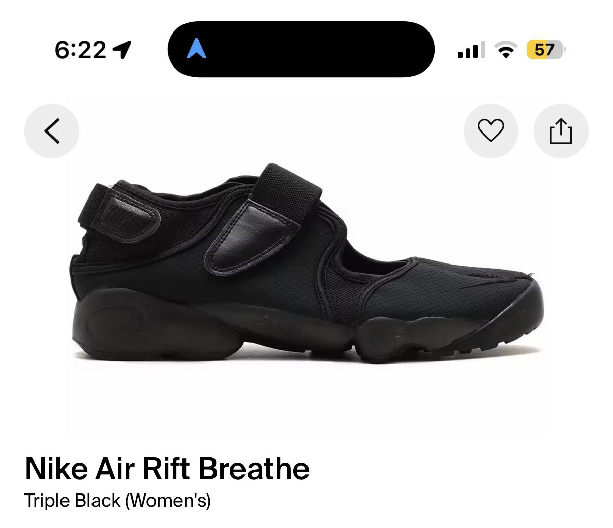 Nike Air Rift Breathe - Triple Black 10w