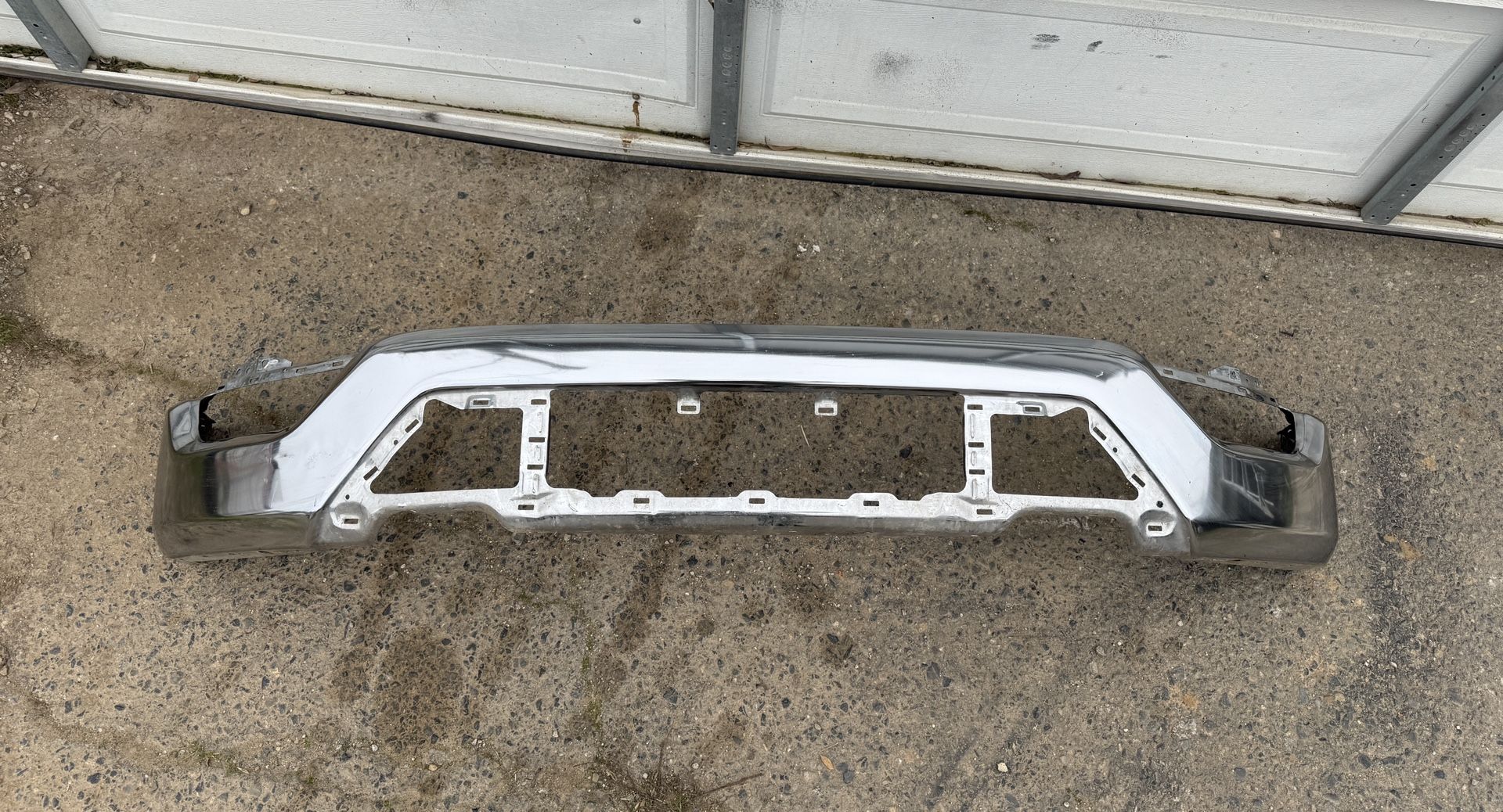 Chrome Front Bumper Face Bar Steel 2021-2023 Ford F150 W/o Sensor Holes OEM