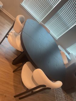 Black dining table
